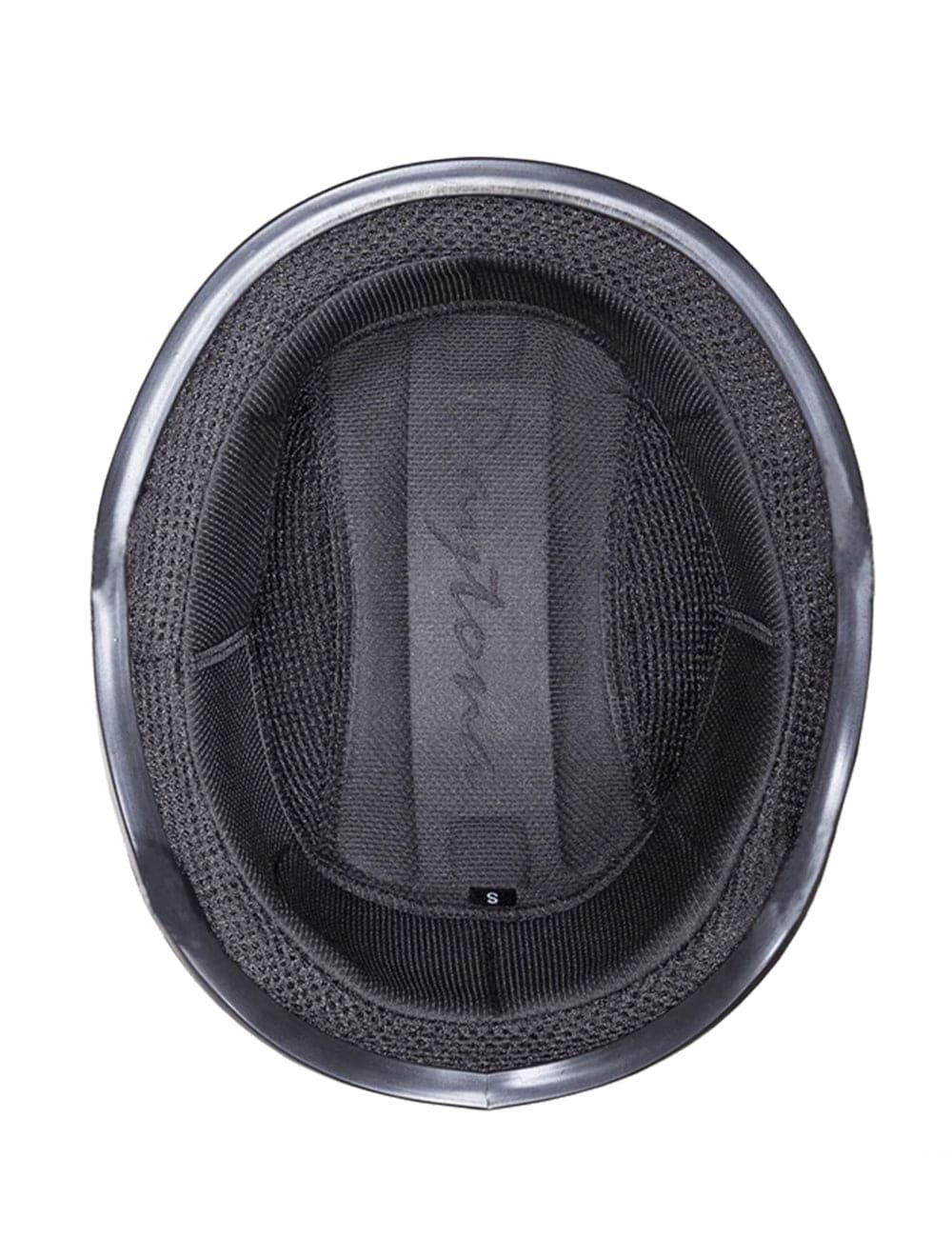 Interior padding view of Daytona Skull Cap Half Shell Helmet White – Comfortable EPS Liner and Fit