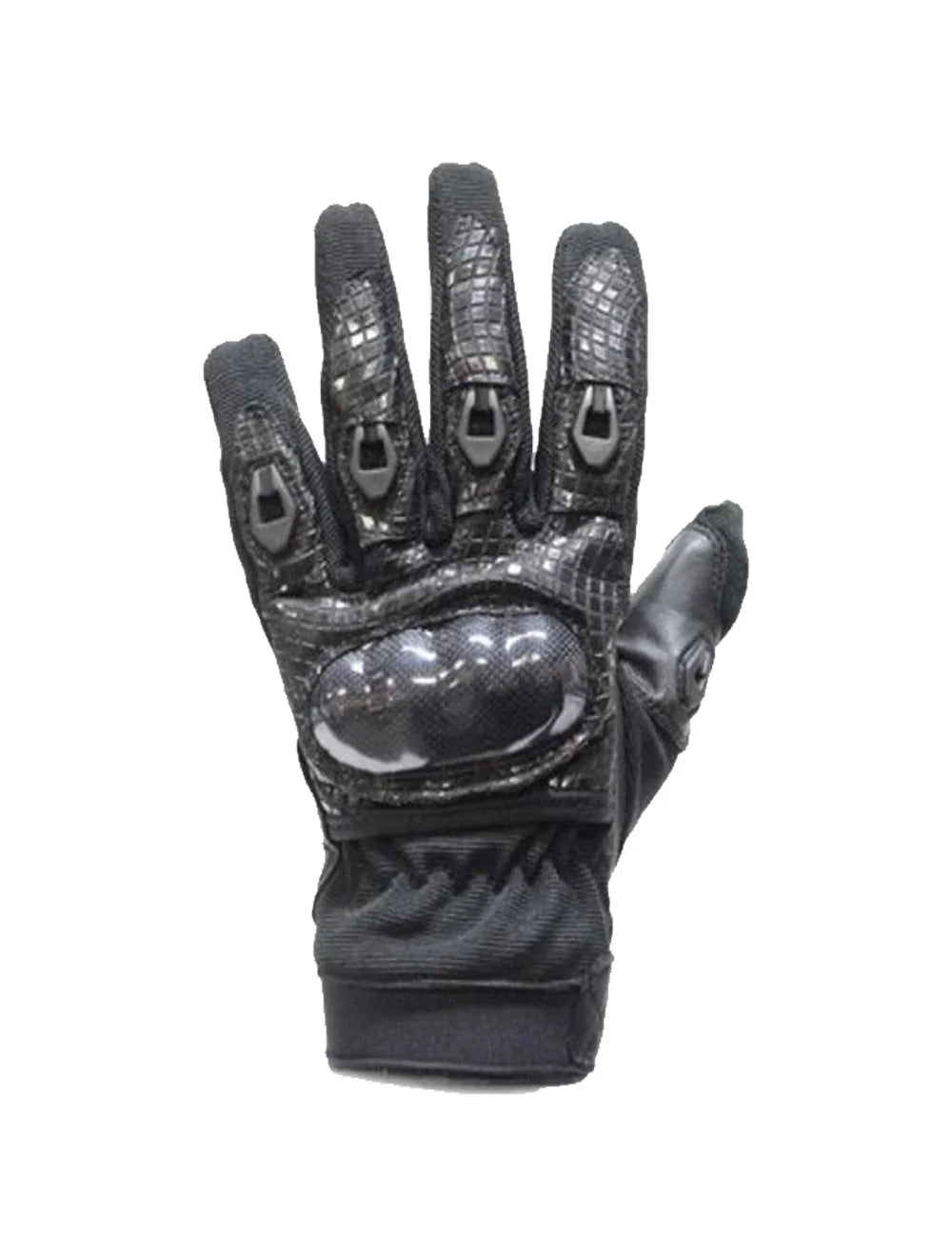 Leather Black Mesh Gloves