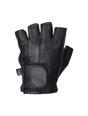 Fingerless Leather Biker Gloves