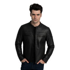 Men’s Leather Jacket with Zip-Out Lining – CE Armor & Premium Cowhide