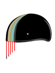 D.O.T. German Helmet Hi-Gloss Black – Retro Motorcycle Cruiser Helmet | Wide Wing Store