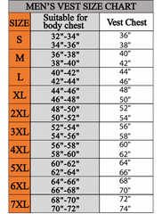 Measurement guide for sizing the concealed carry leather vest for men