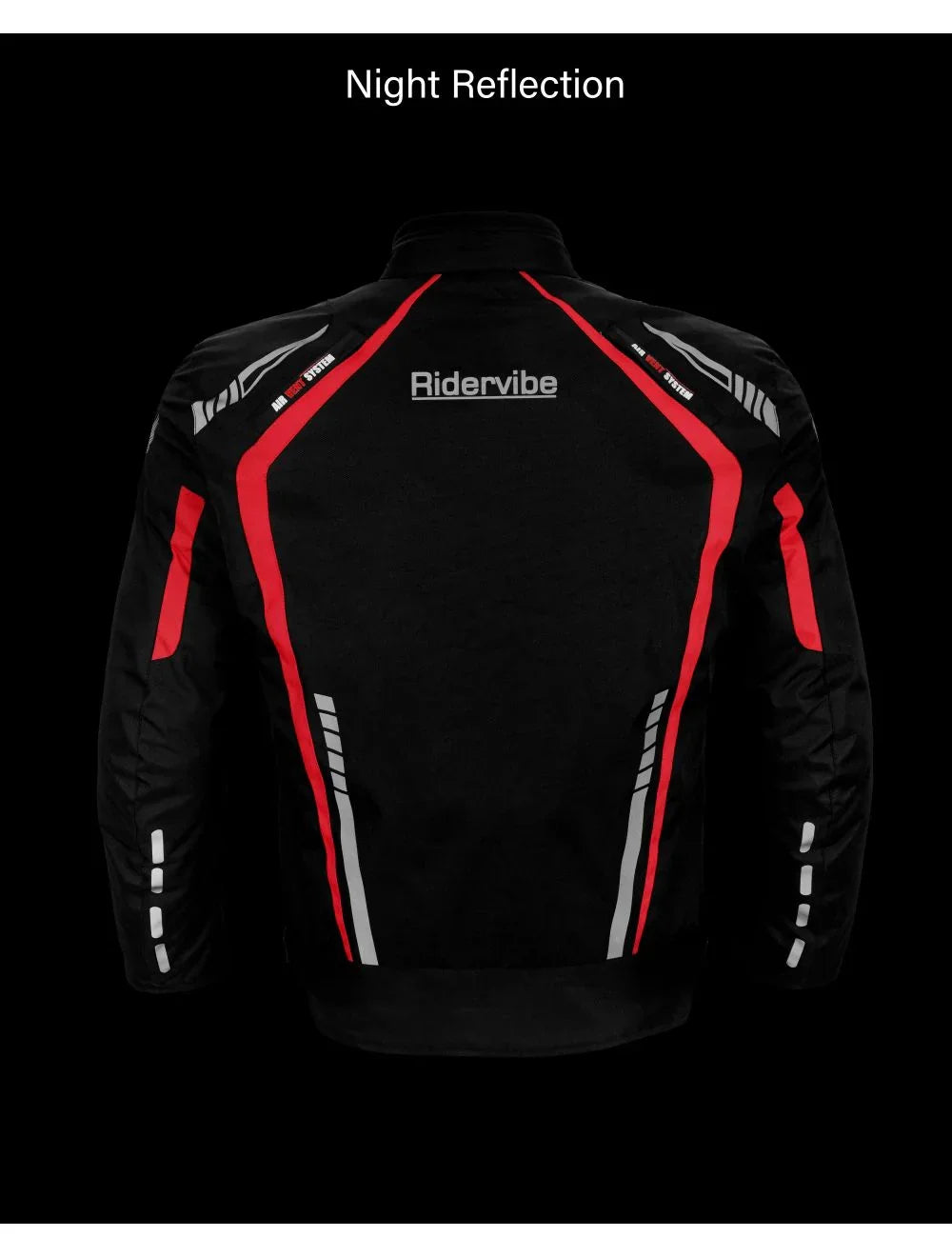 Men's Nylon and Mesh Motorcycle Red Jacket