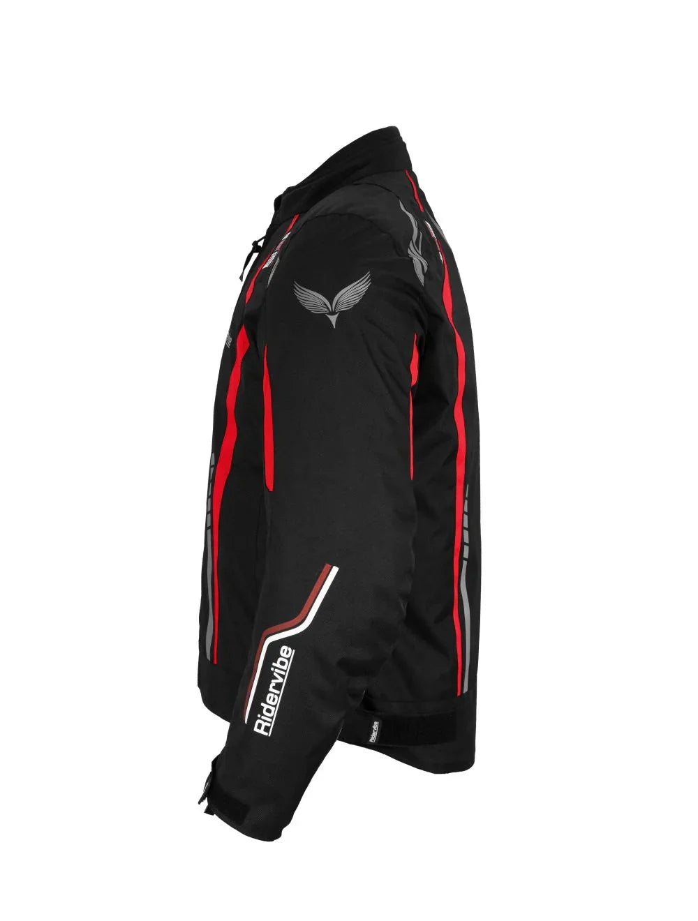 Side View of Ridervibe Red Motorcycle Riding Jacket