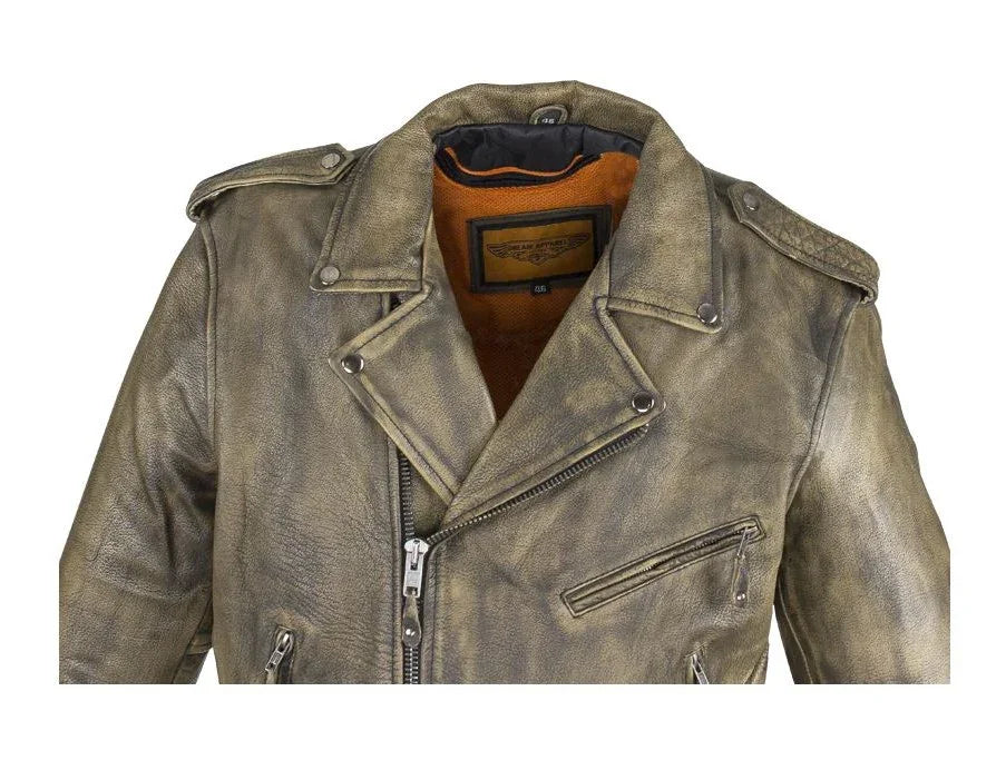 Close-up view of classic collar, epaulets, and leather texture
