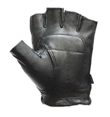 Fingerless Leather Biker Gloves