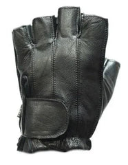 Fingerless Leather Biker Gloves