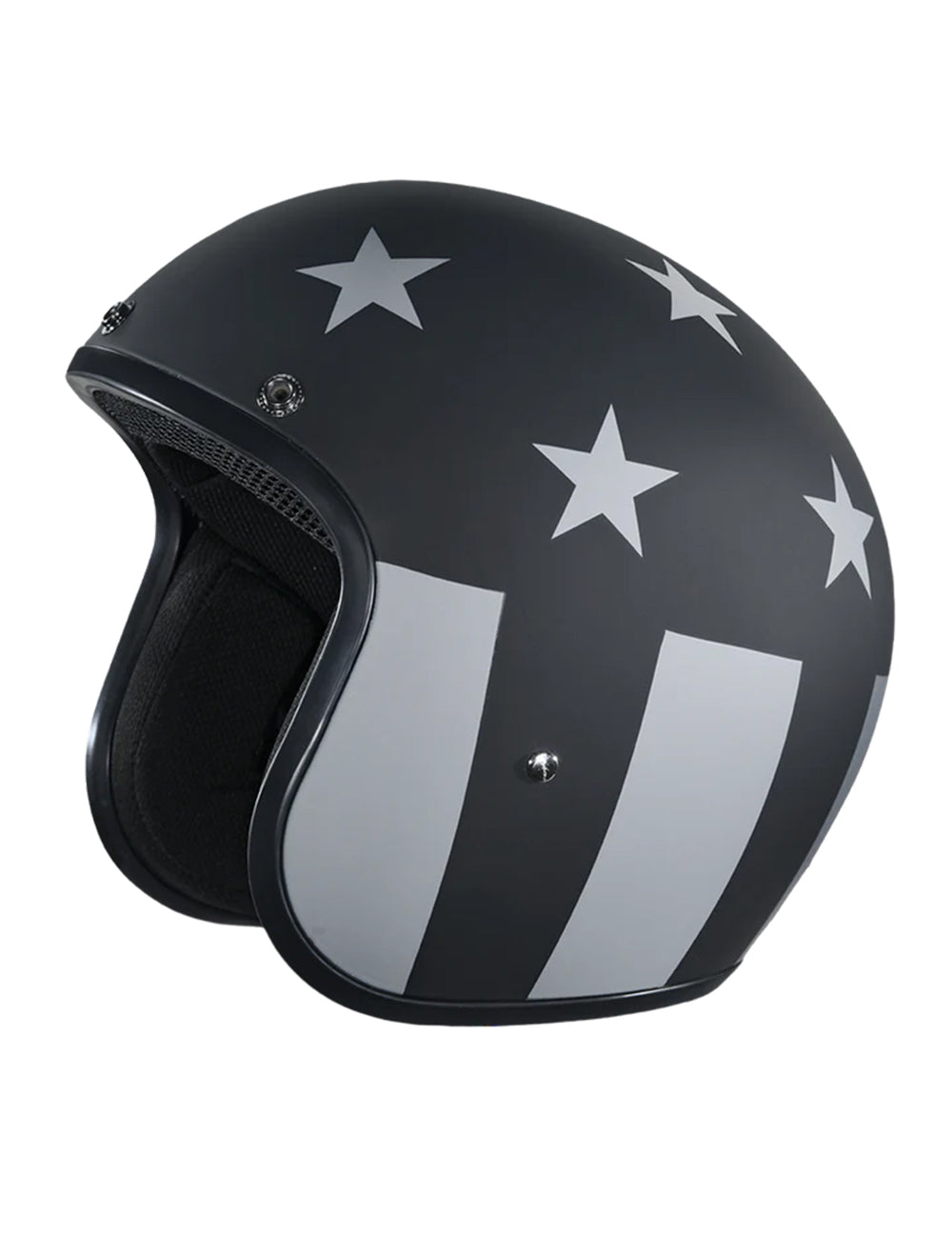 DOT Approved Daytona Cruiser Open Face Motorcycle Helmet - Men, Women & Youth - With Visor & Graphics - W/ Captain America Stealth