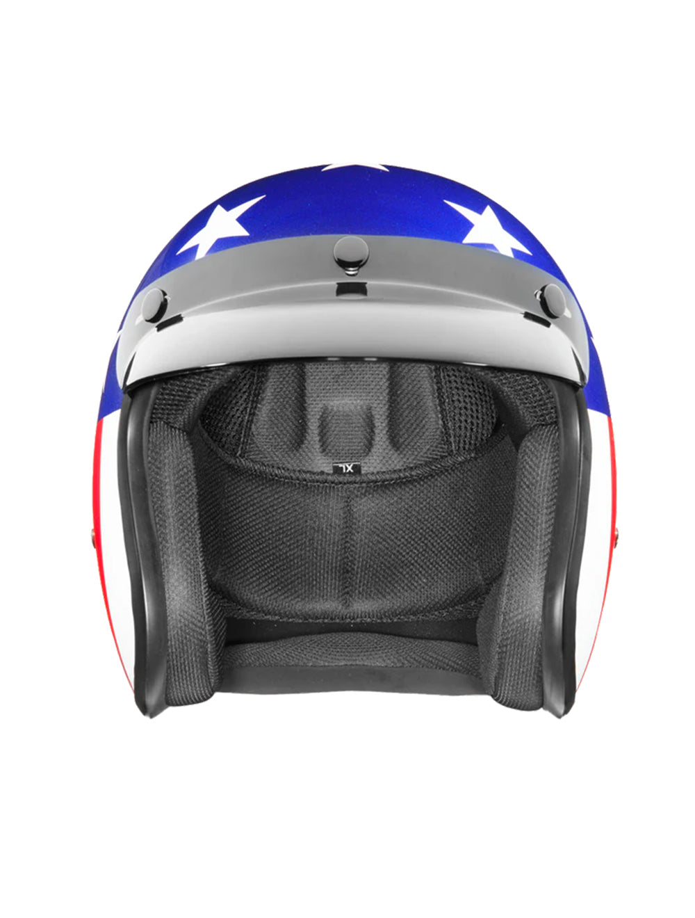 DOT Approved Daytona Cruiser Open Face Motorcycle Helmet - Men, Women & Youth - With Visor & Graphics - W/ Captain America