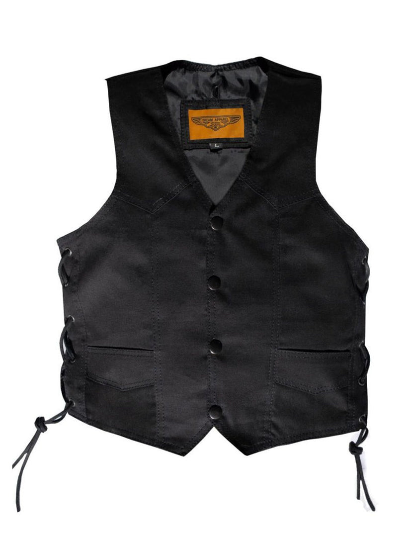 Kid's Black Denim Vest