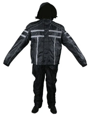 Black Two-Piece Rain Suit  - Best Rain Suit For Bikers