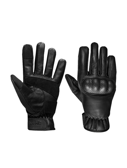 Black Motorcycle riding Gloves