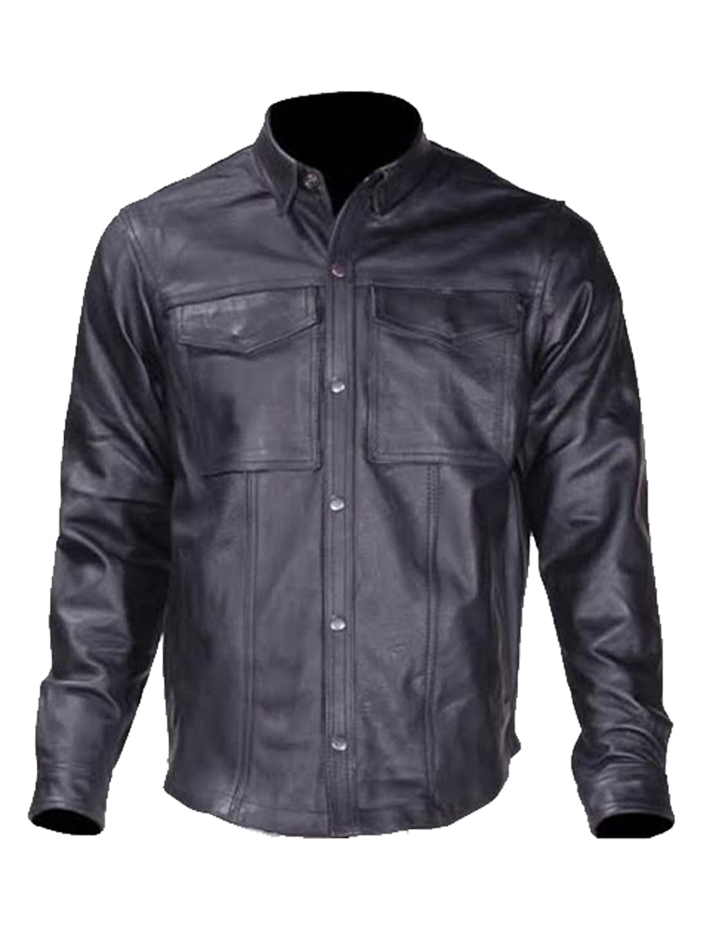 Durable Men's Lightweight Leather Shirts for Summer Riding