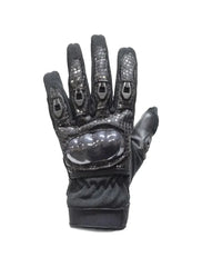 Leather Black Mesh Gloves