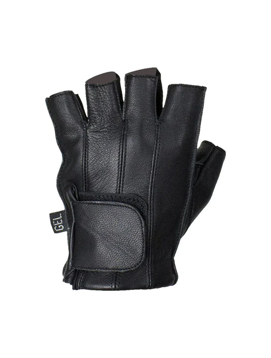 Fingerless Leather Biker Gloves