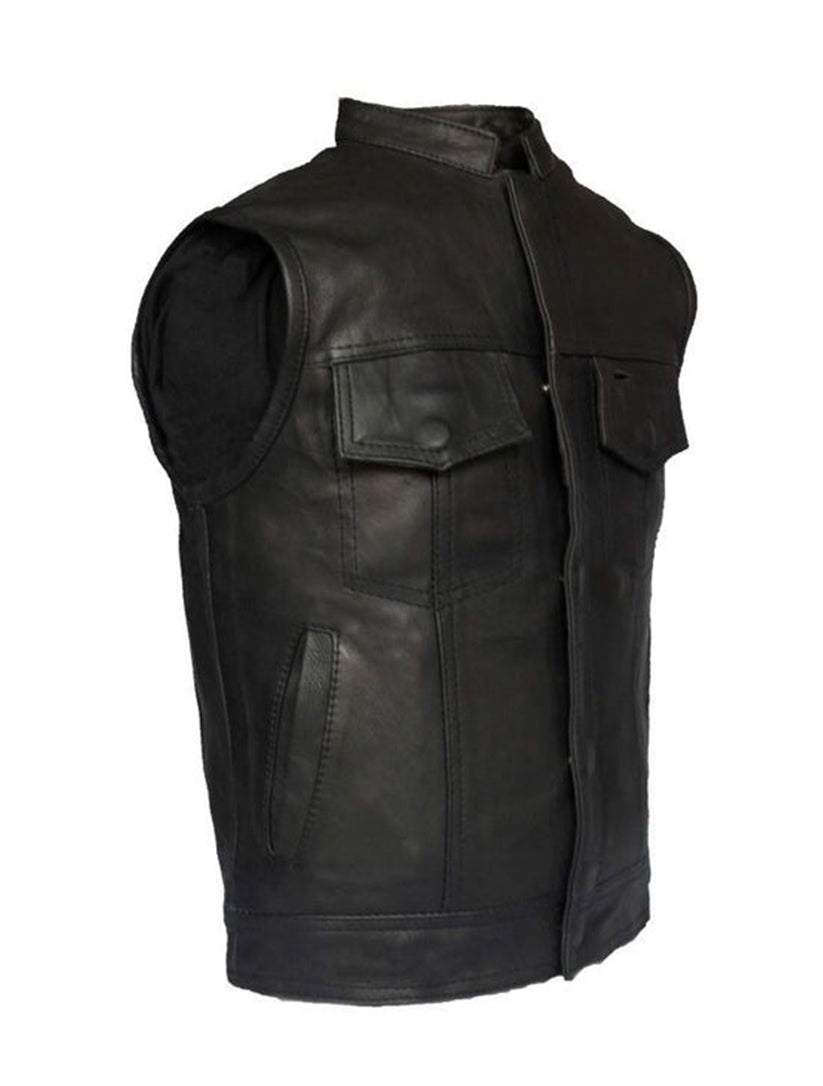 Kids Motorcycle Club Vest Premium Cowhide Leather