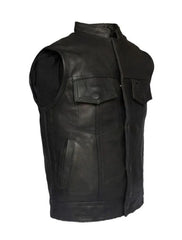 Kids Motorcycle Club Vest Premium Cowhide Leather