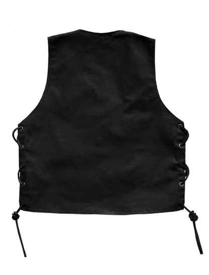 Kid's Black Denim Vest