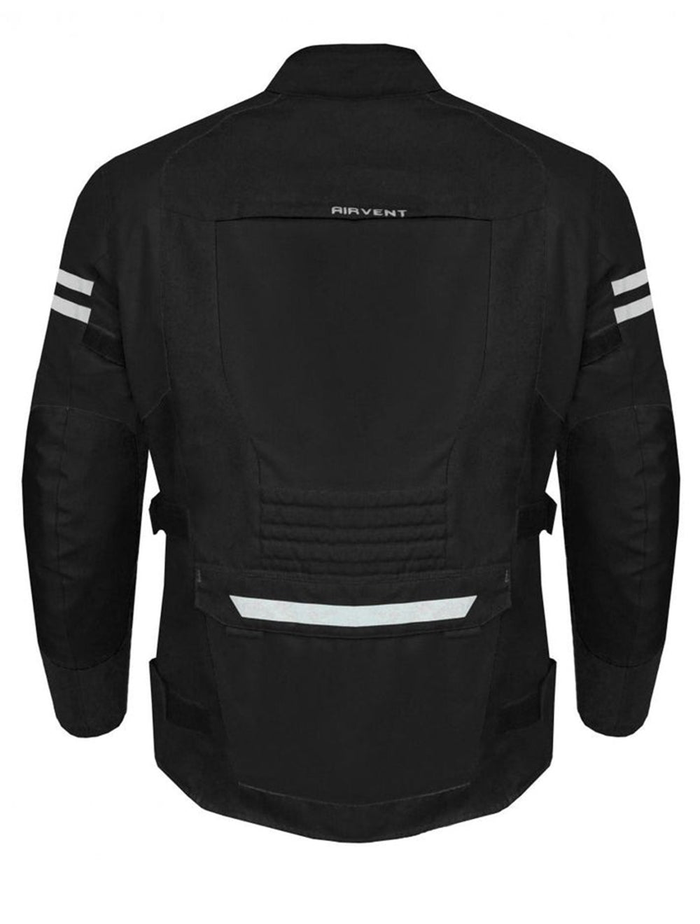 Mens Motorcycle jacket Black, Armored Protective Round Neck & Air Vents