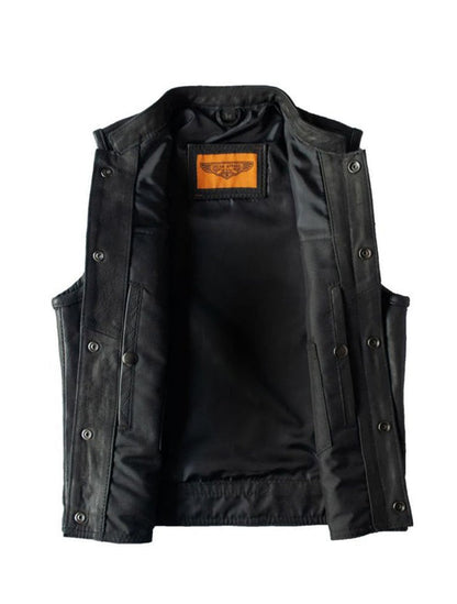 Kids Motorcycle Club Vest Premium Cowhide Leather