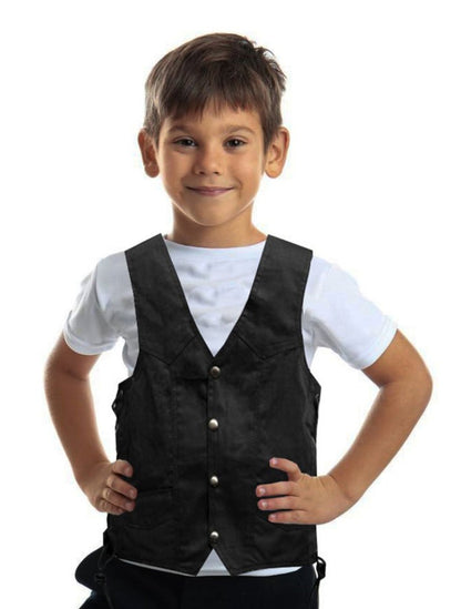 Kid's Black Denim Vest