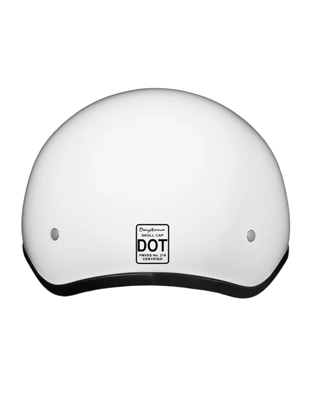 DOT Approved Daytona Skull Cap Half Shell Motorcycle Helmet - Beanie Style for Motorcycles, Cruisers, Scooters, and Mopeds - Pearl White