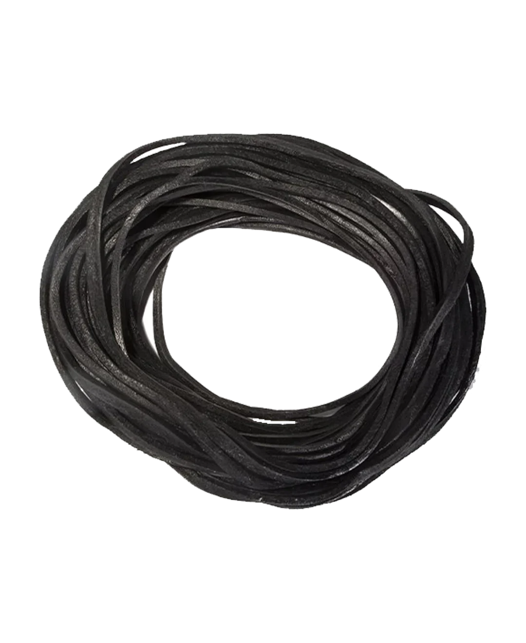 Black leather lace cord rolled – 50 feet for jewelry or crafts
