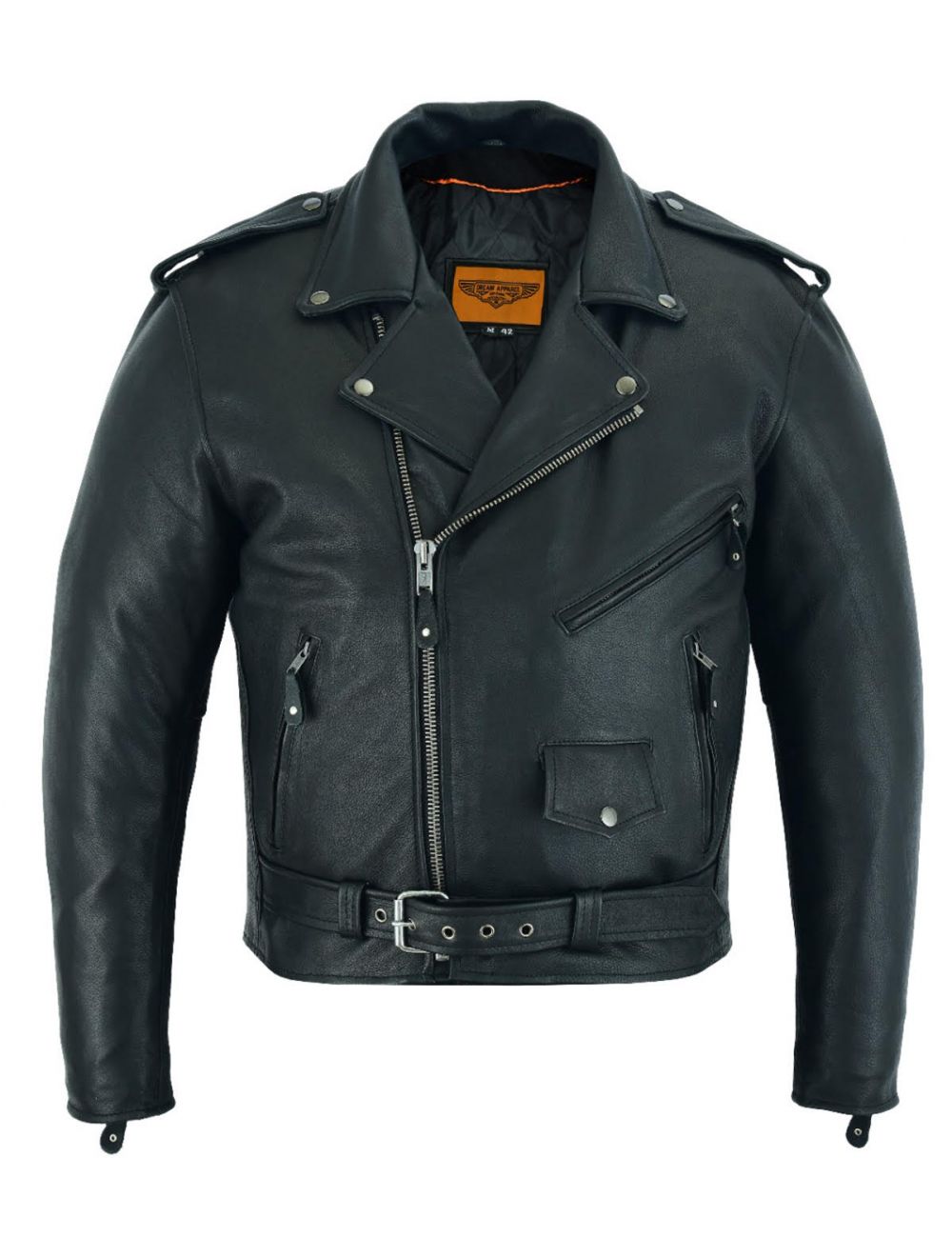 Men's Classic Leather Jacket - Premium Cowhide