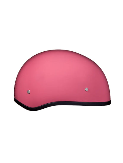 DOT Approved Daytona Skull Cap Half Shell Motorcycle Helmet - Beanie Style for Motorcycles, Cruisers, Scooters, and Mopeds W/O Visor- Hi-Gloss Pink