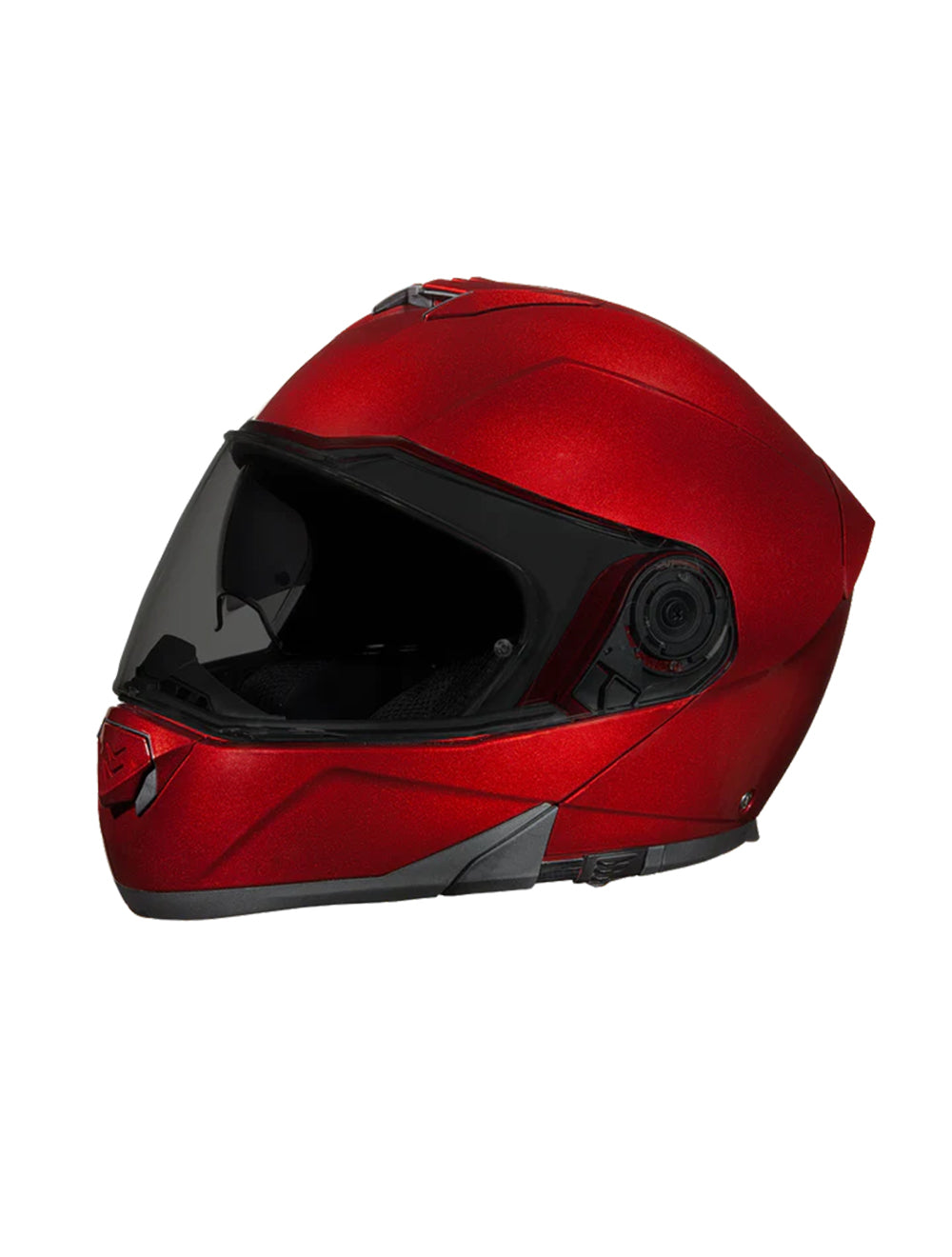 Daytona Glide Modular Motorcycle Helmet - DOT Approved, Bluetooth Ready, Dual Visor, Men/Women/Youth - Black Cherry