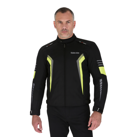 Neon & Black CE Armored Waterproof Motorcycle Jacket