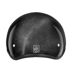 Inside view of moisture-wicking liner in Carbon Fiber Skull Cap 1/2 Shell Helmet – Wide Wing Store
