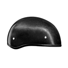 Model wearing lightweight real carbon fiber Skull Cap Half Shell Helmet – Wide Wing Store