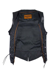 Interior view showing concealed
carry pocket in Womens Leather
Motorcycle Vest