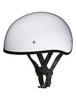 DOT Approved Daytona Skull Cap Half Shell Motorcycle Helmet – Beanie Style – White – Lightweight & Comfortable