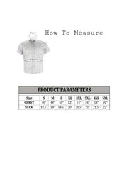 Size chart and measuring guide for Mechanic Short Sleeve Motorcycle Shirt Grey Black – How to measure neck and chest – Wide Wing Store