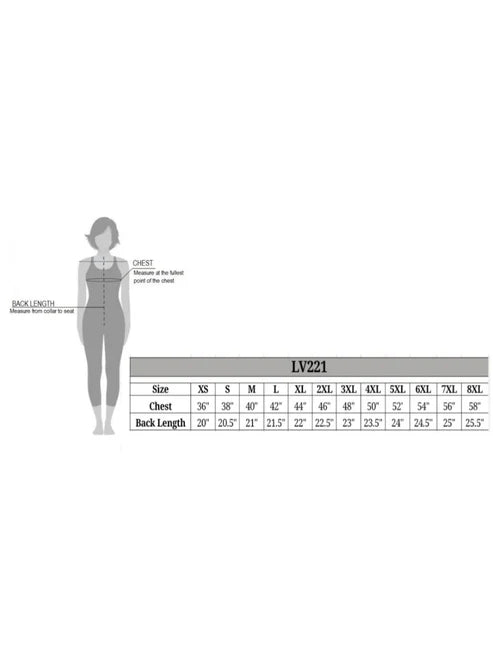 Women’s Black Leather Braided Vest Size Guide Chart
