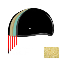 D.O.T. SKULL CAP JR. 1/2 SHELL HELMET HI-GLOSS BLACK – SMALLEST DOT HALF HELMET – WIDE WING STORE