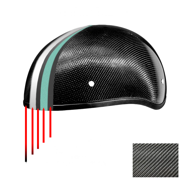 D.O.T. Skull Cap W/O Visor- Grey Carbon Fiber