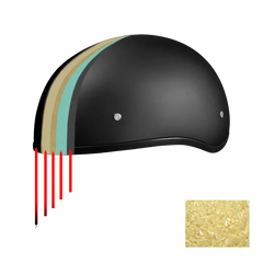 Daytona Skull Cap Half Shell Motorcycle Helmet - Dull Black