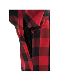 Underarm zipper view for airflow and added ventilation during hot rides