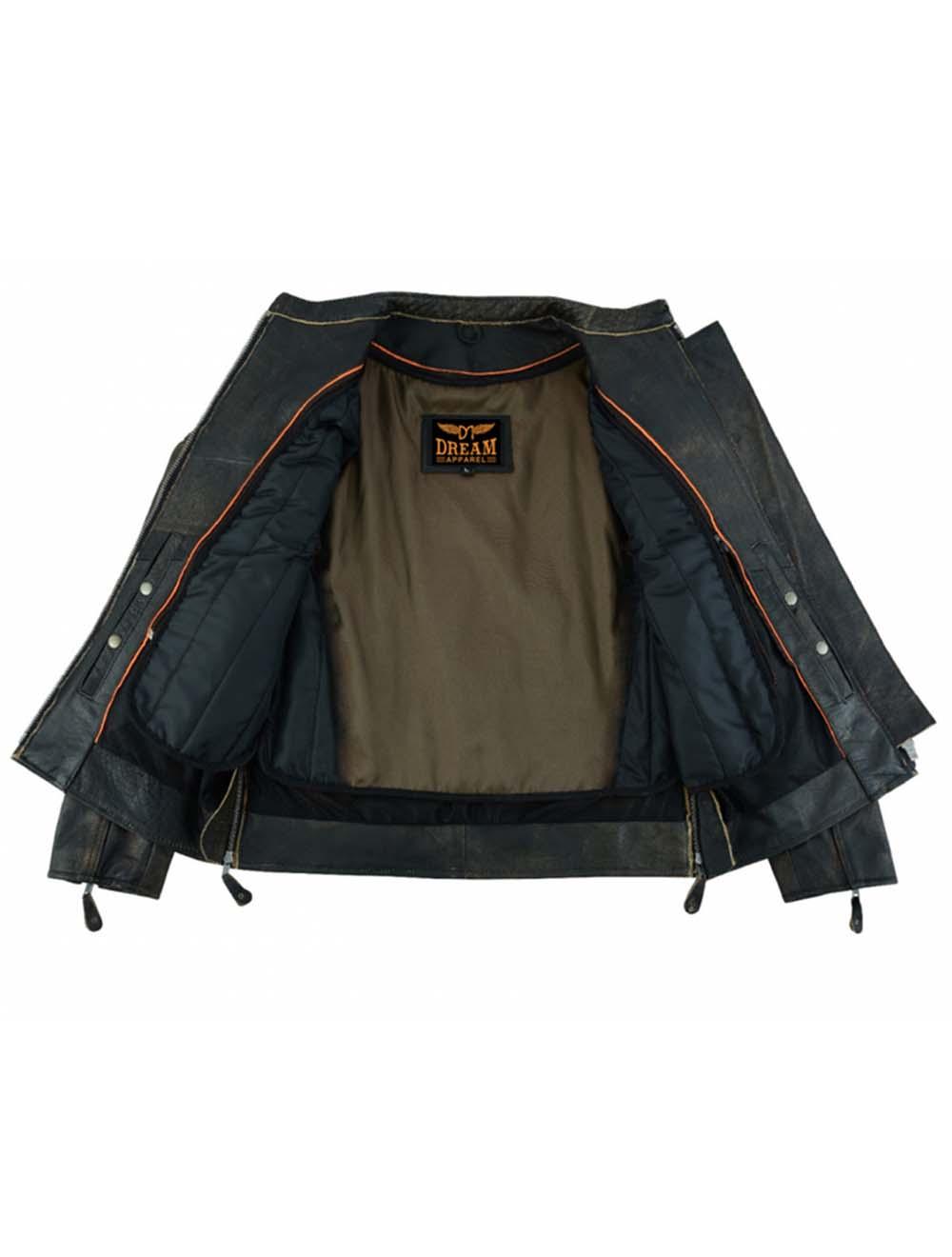 Inside view showing zip-out lining and
concealed carry pockets