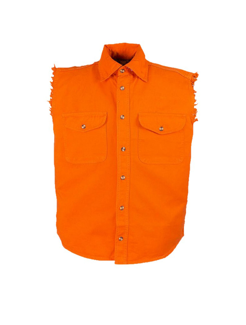 Orange Sleeveless Shirt - Premium Quality Men's Orange Sleeveless Shirt