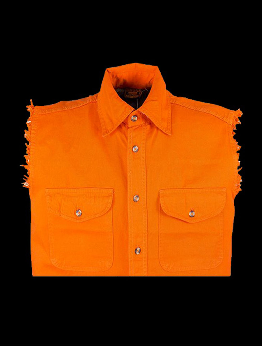 Orange Sleeveless Shirt - Premium Quality Men's Orange Sleeveless Shirt