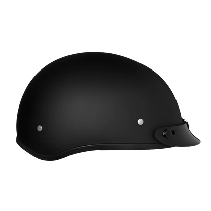 Daytona Skull Cap Half Shell Motorcycle Helmet - Dull Black