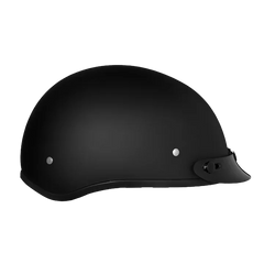 Daytona Skull Cap Half Shell Motorcycle Helmet - Dull Black