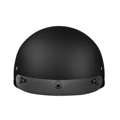 Daytona Skull Cap Half Shell Motorcycle Helmet - Dull Black