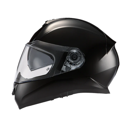 Daytona Detour Hi Gloss Black Full Face Motorcycle Helmet