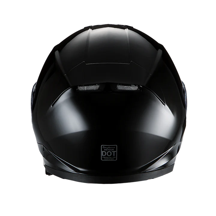 Daytona Detour Hi Gloss Black Full Face Motorcycle Helmet