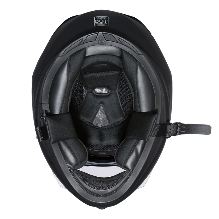 Daytona Detour Hi Gloss Black Full Face Motorcycle Helmet